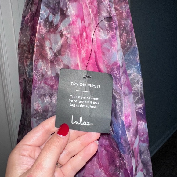 Garden Romance Magenta Floral Maxi Dress- lulus NEW with tags XL - Picture 3 of 4